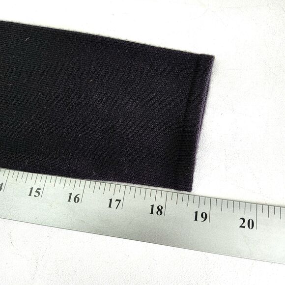 Daisy Fuentes Sweater Dress Tunic Womens Large Black Gray Striped Scoop Neck - Picture 10 of 10